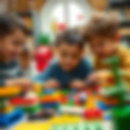 Children engaged in creative play with LEGO bricks
