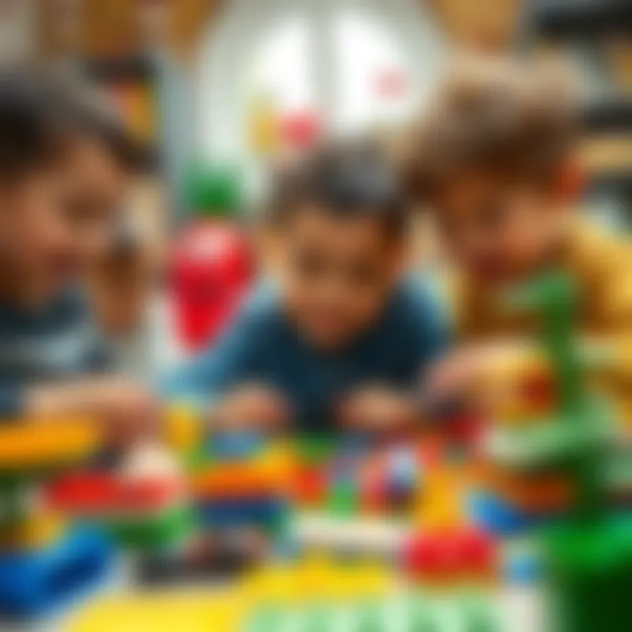 Children engaged in creative play with LEGO bricks