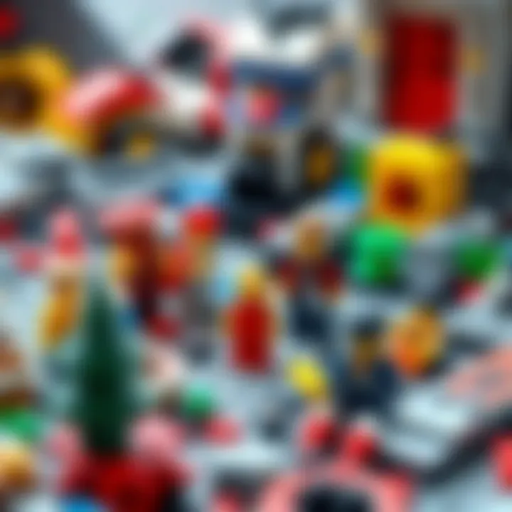 Exploring Versatility in LEGO 60322 Various LEGO 60322 pieces showcasing versatility