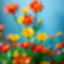 Colorful Lego flower arrangements showcasing creativity