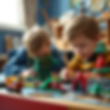 Children engaging in imaginative play with the Lego Ninjago set