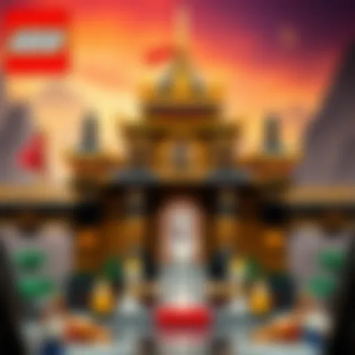 Intricate design of the Crystal King Temple showcasing its architectural beauty