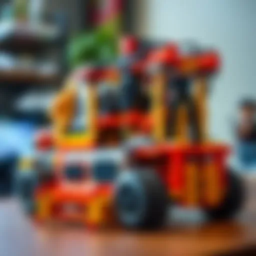 Intricate Lego Technic model showcasing engineering principles