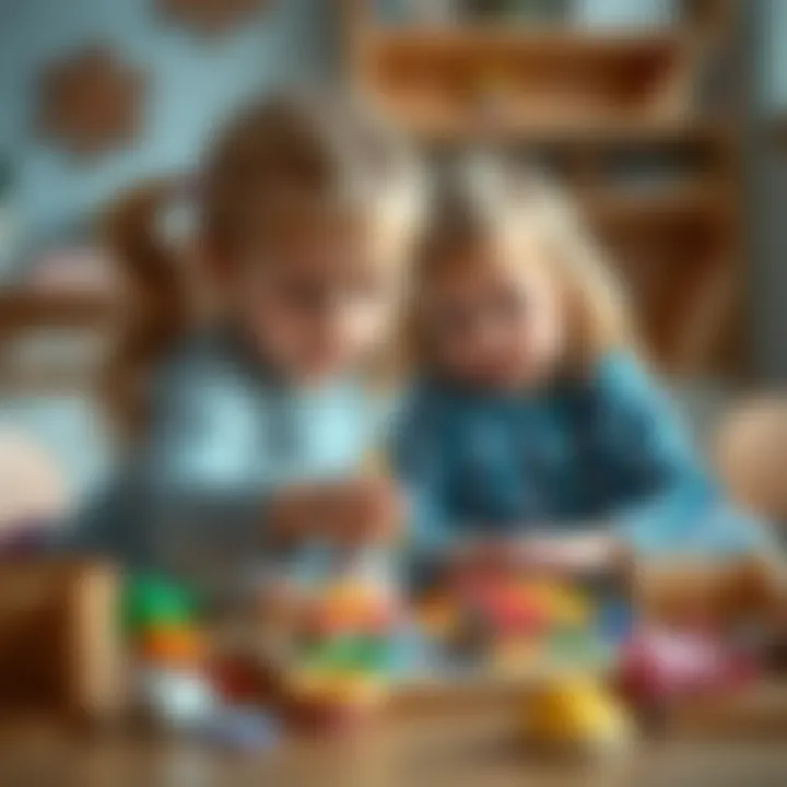 Children engaged in creative play with mala kalem