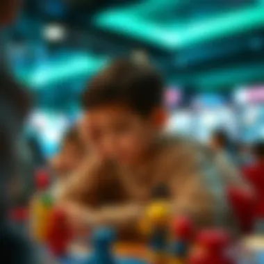 Group of children participating in educational games