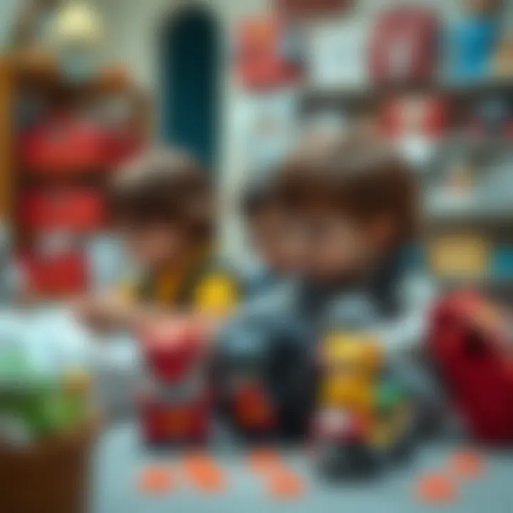 Children engaging in play with McQueen bags, highlighting their role in development