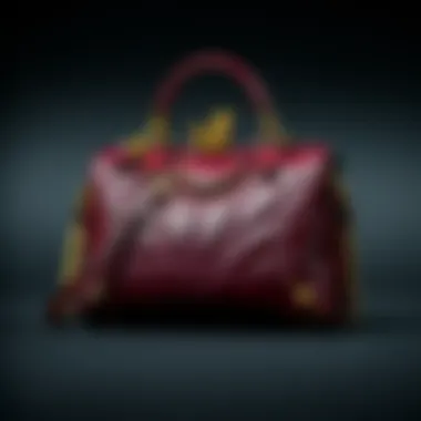 A stylish McQueen bag showcasing its unique design and aesthetic appeal