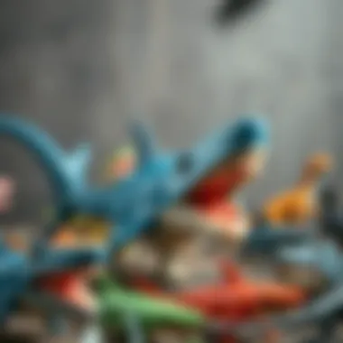 Variety of megalodon toys showcasing educational benefits