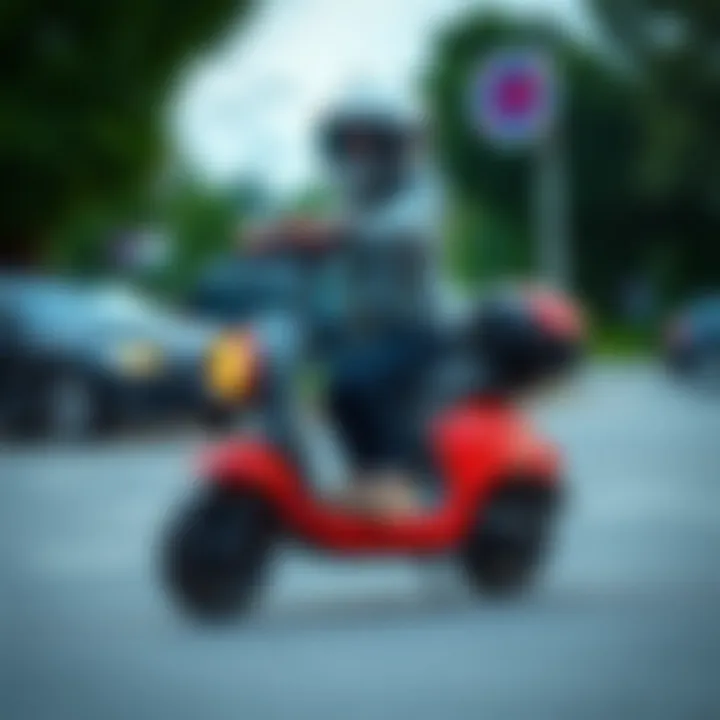 Safety gear essentials for a child riding a Mı scooter.