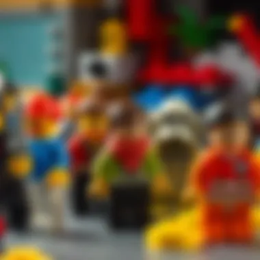 A colorful collection of mobile Lego game characters showcasing creativity