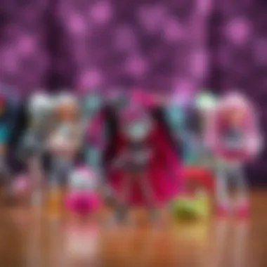 An assortment of Monster High dolls highlighting their evolution over the years