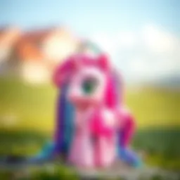 A vibrant My Little Pony backpack displayed outdoors