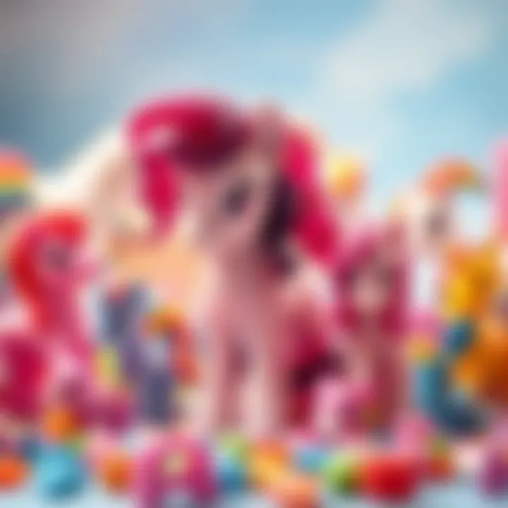Vibrant collection of My Little Pony toys showcasing diverse characters