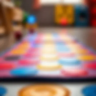 Colorful Twister mat with vibrant circles