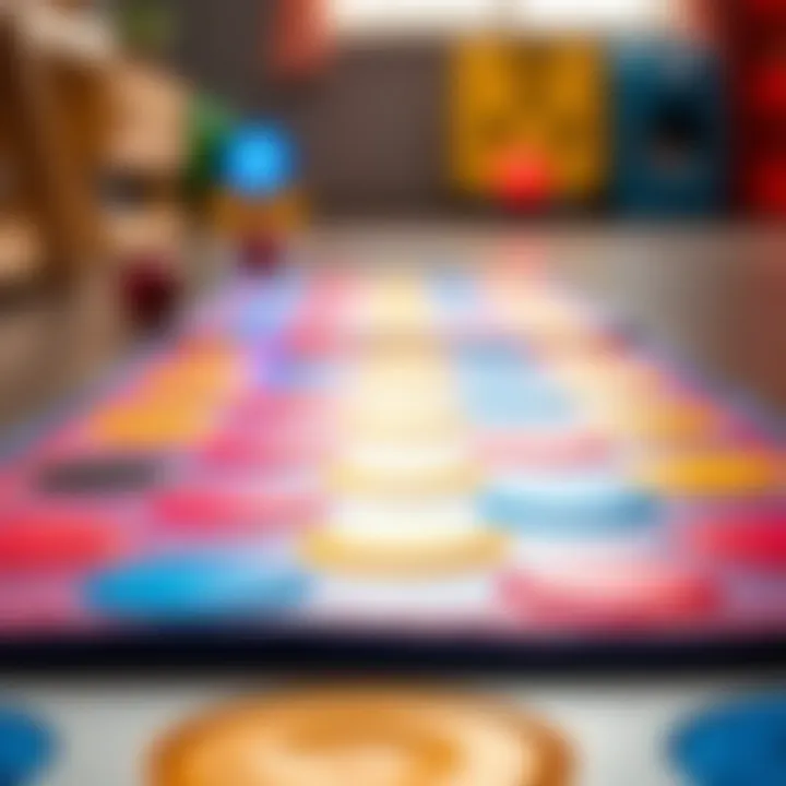 Colorful Twister mat with vibrant circles