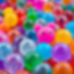 Colorful Orbeez spheres in a variety of shades