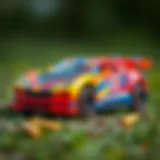 Colorful toy car batteries enhancing playtime