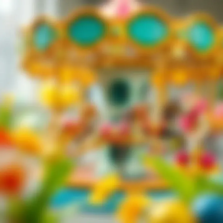 A modern interpretation of a carousel toy showcasing vibrant colors and innovative designs.