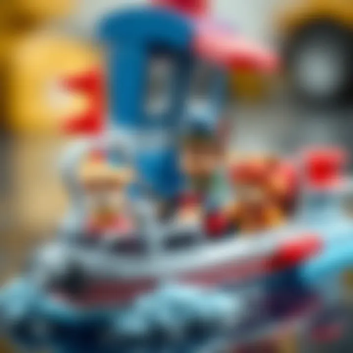 Children developing skills with Paw Patrol ship