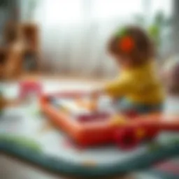 Colorful piano play mat fostering musical interaction