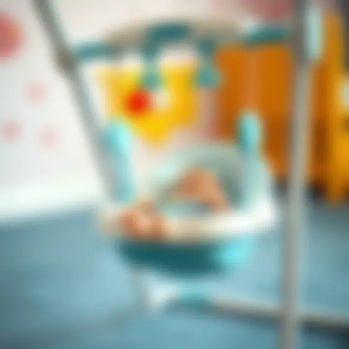 Pilsan baby swing showcasing its safety features