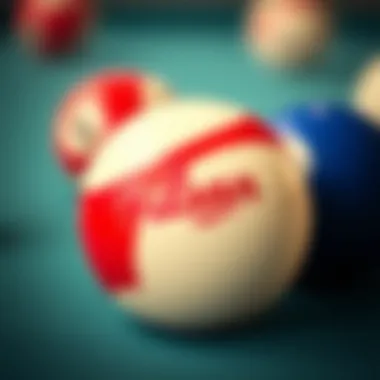Close-up of a Pilsan pool ball showcasing its design