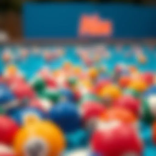 Colorful Pilsan pool balls scattered across a pool