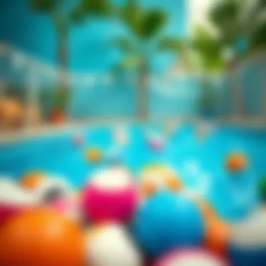 Safe play environment with Pilsan pool balls around a pool