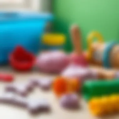 Various tools and shapes for playdough activities