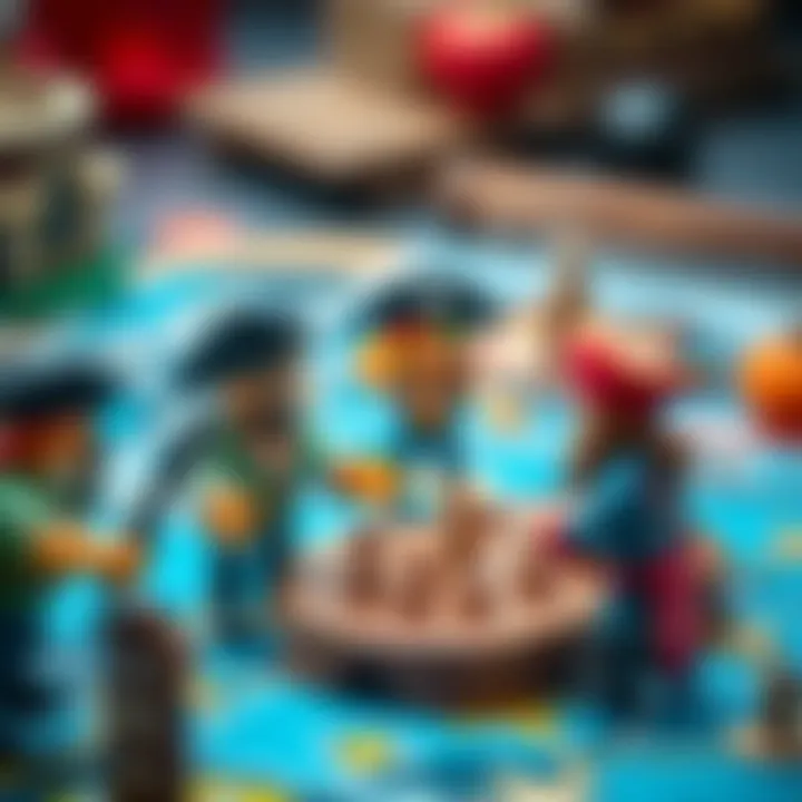 A vibrant representation of playful pirate characters engaging in a board game setting