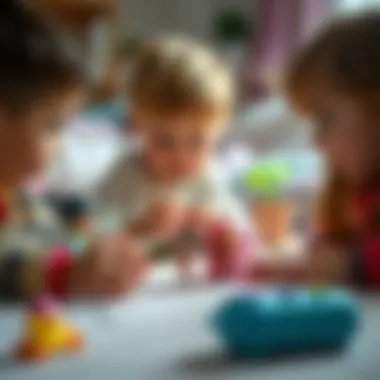 Children engaging in imaginative play with Polly Pocket toys.