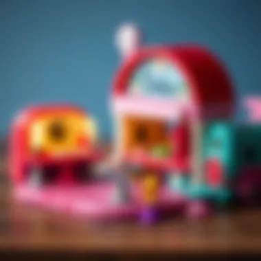 Detailed features of a Polly Pocket micro game set.