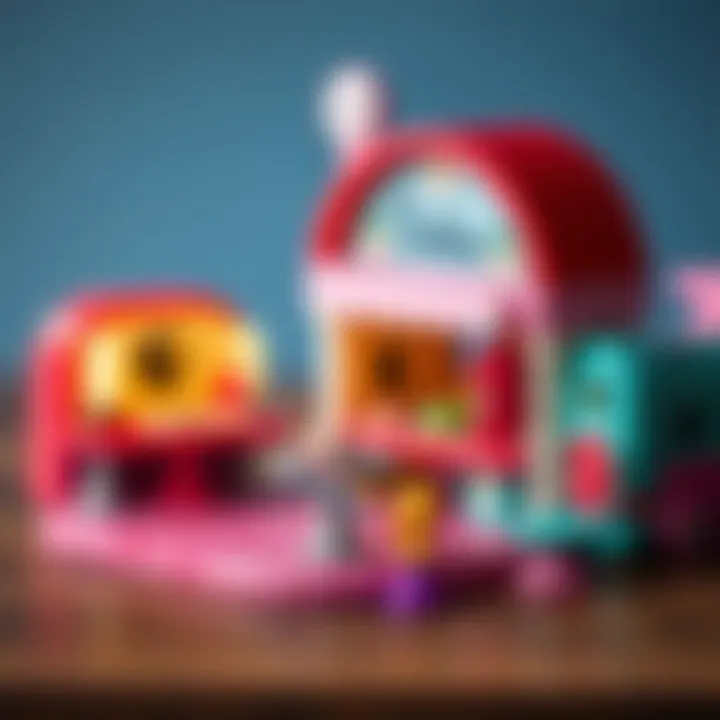 Detailed features of a Polly Pocket micro game set.