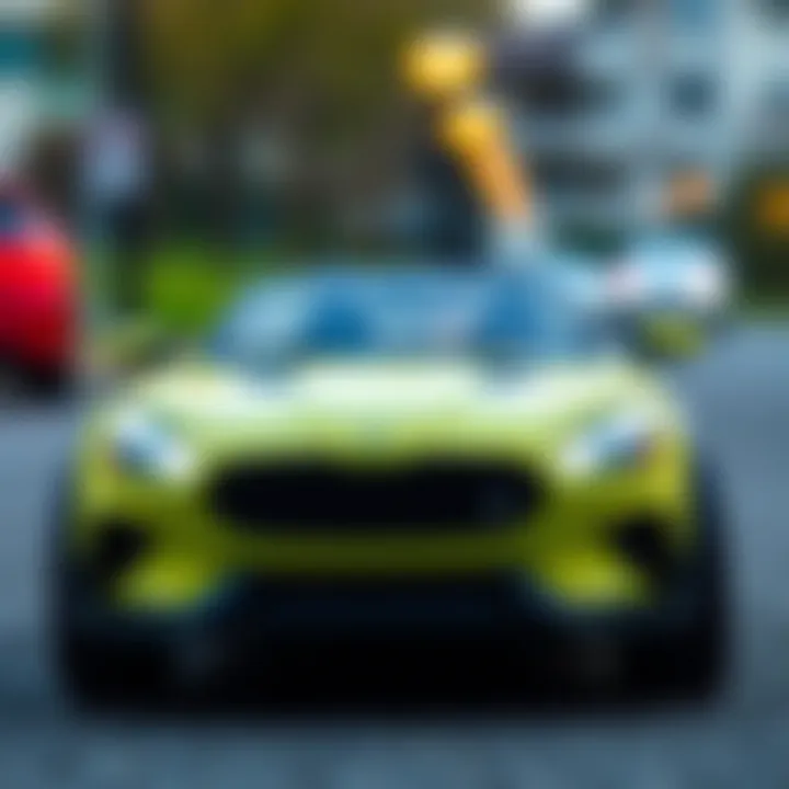 Safety features of a remote-controlled electric car highlighted