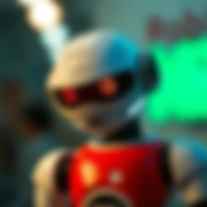 A close-up of the robot suluk showcasing its interactive features