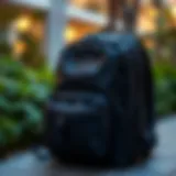 Trendy black school backpack for teens