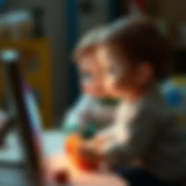 Social interactions through virtual baby play