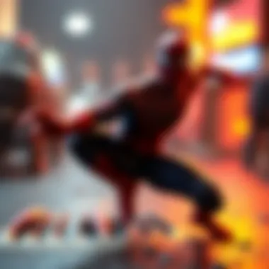 Artistic representation of Spider-Man's transitions