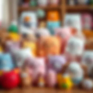 A cozy collection of various Squishmallows displayed together