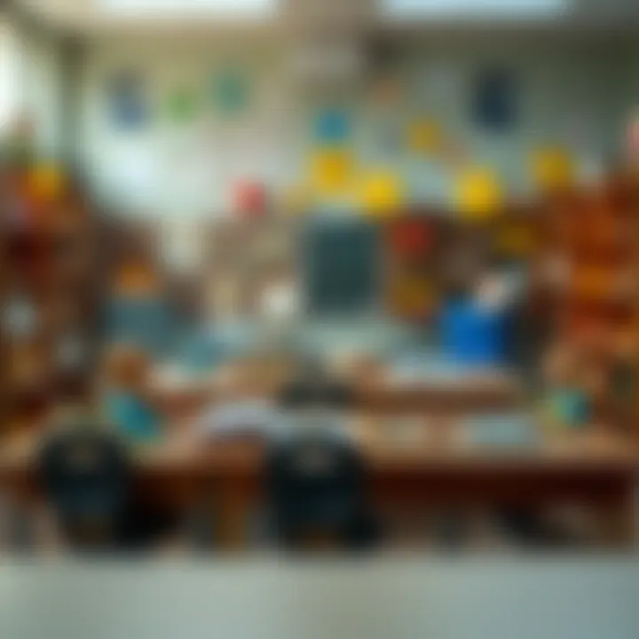 A classroom filled with learning resources