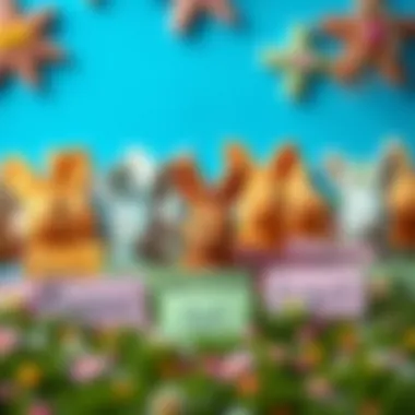 A collection of cute rabbit names written on colorful paper