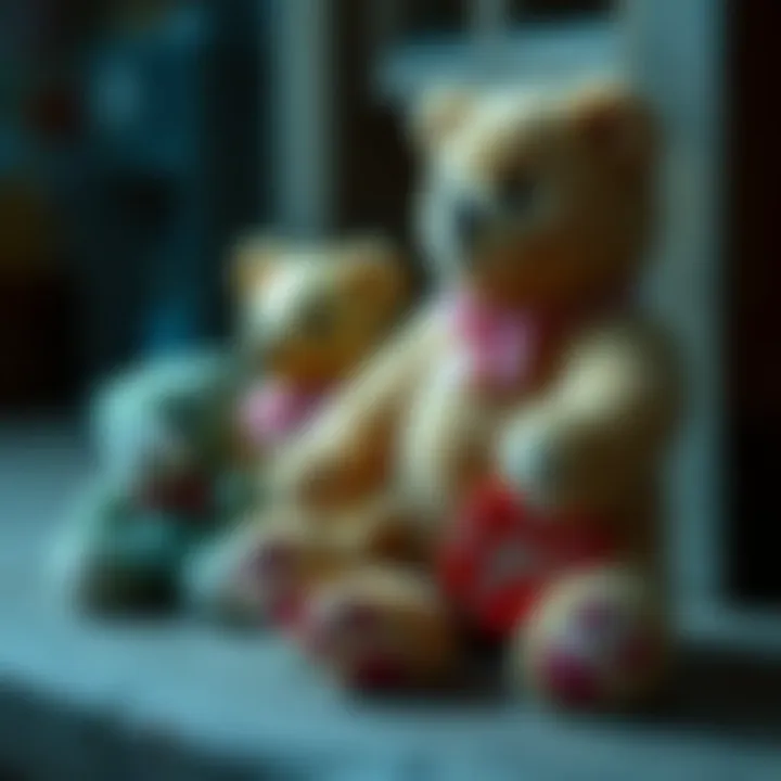 A historical timeline showcasing the evolution of teddy bear designs