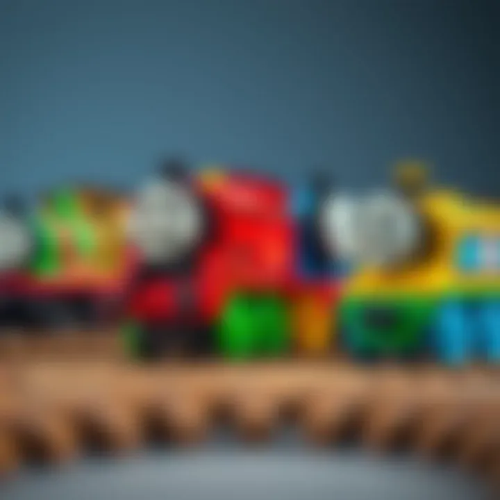 A variety of Thomas and Friends train pieces promoting educational development.