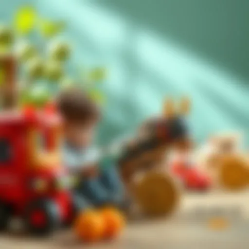 Colorful Toros toys engaging children in playful learning