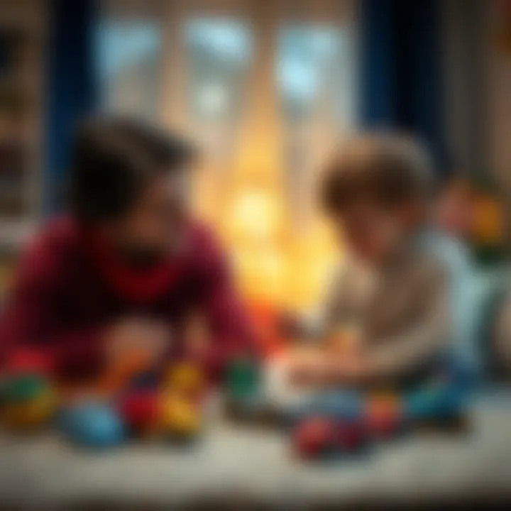 Parent and child enjoying time together with educational Toros toys