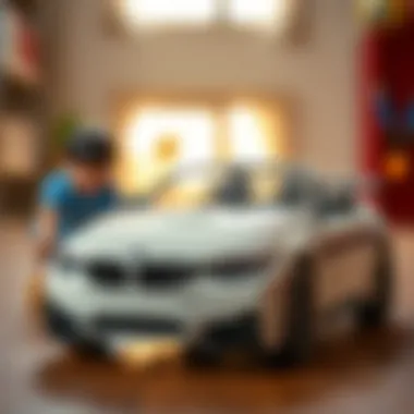 Educational benefits illustrated through children using the toy BMW M4.