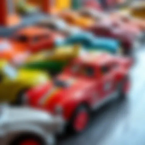 Colorful toy cars promoting imaginative play