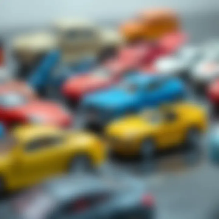 Diverse toy cars for different age groups