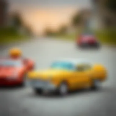 Toy cars encouraging creativity