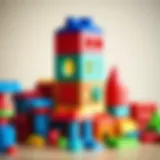 Colorful building blocks for creative play